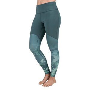 Simms Women's Bugstopper Leggings woodland camo Avalon teal blue green sz large